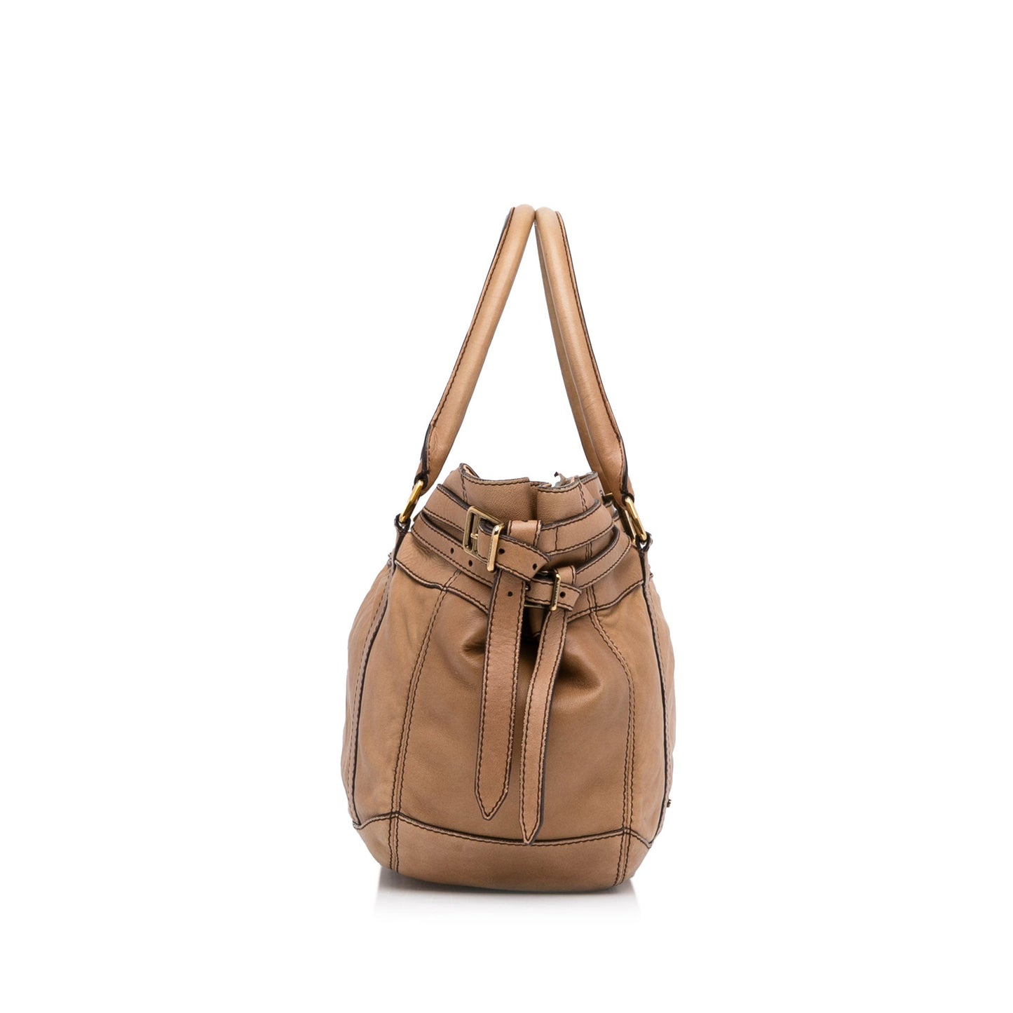 Tan Burberry Bridle Leather Tote