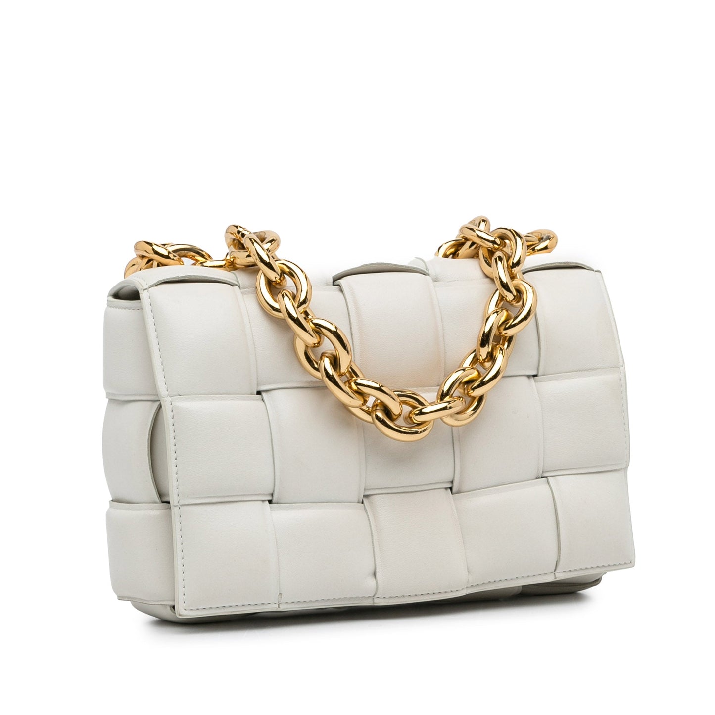 Bottega Veneta Padded Chain Cassette White