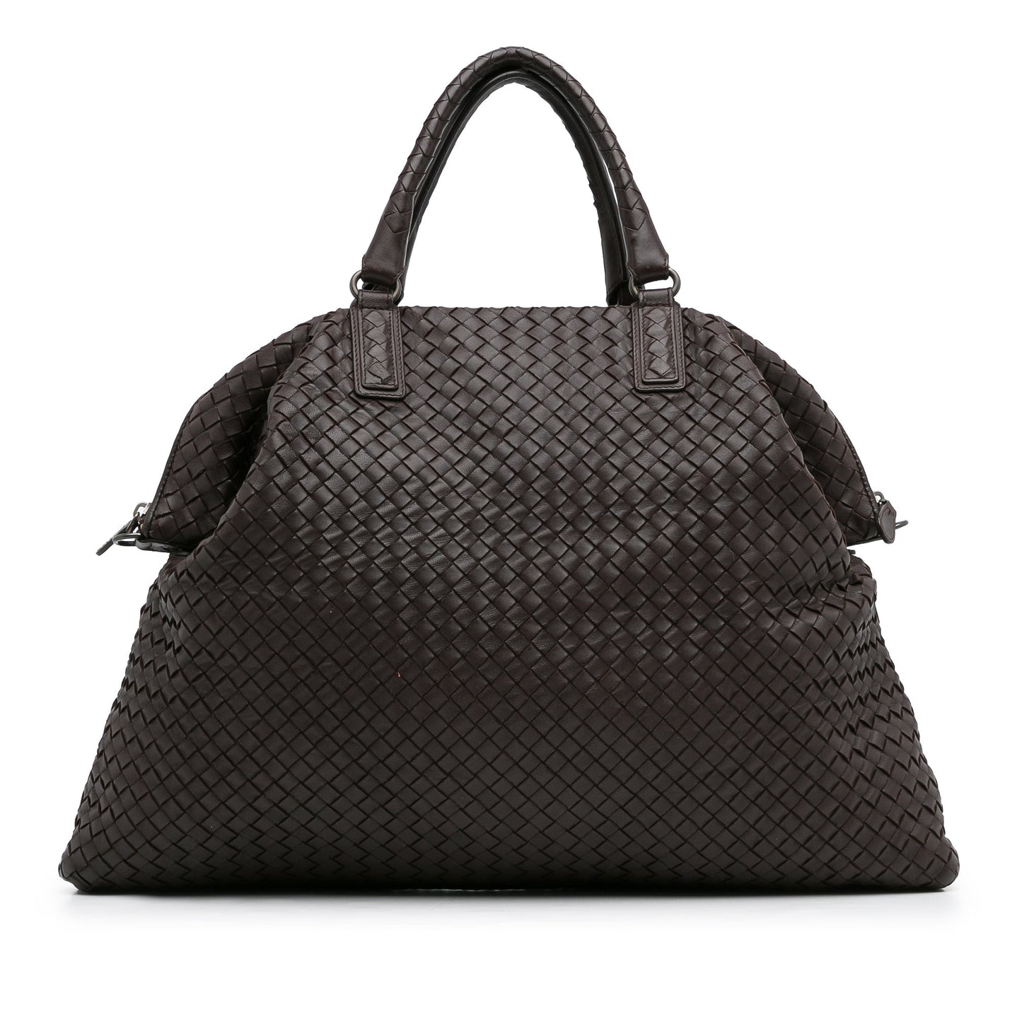 Brown Bottega Veneta Maxi Intrecciato Convertible Tote Satchel