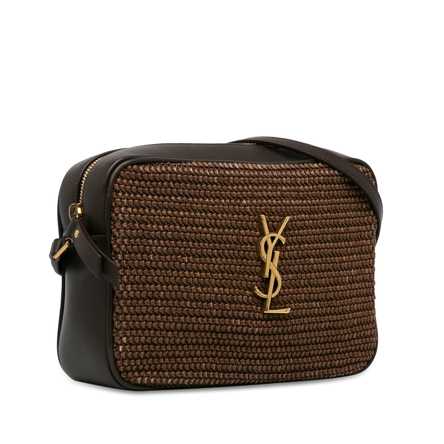 Yves Saint Laurent Lou Camera Bag Brown Raffia