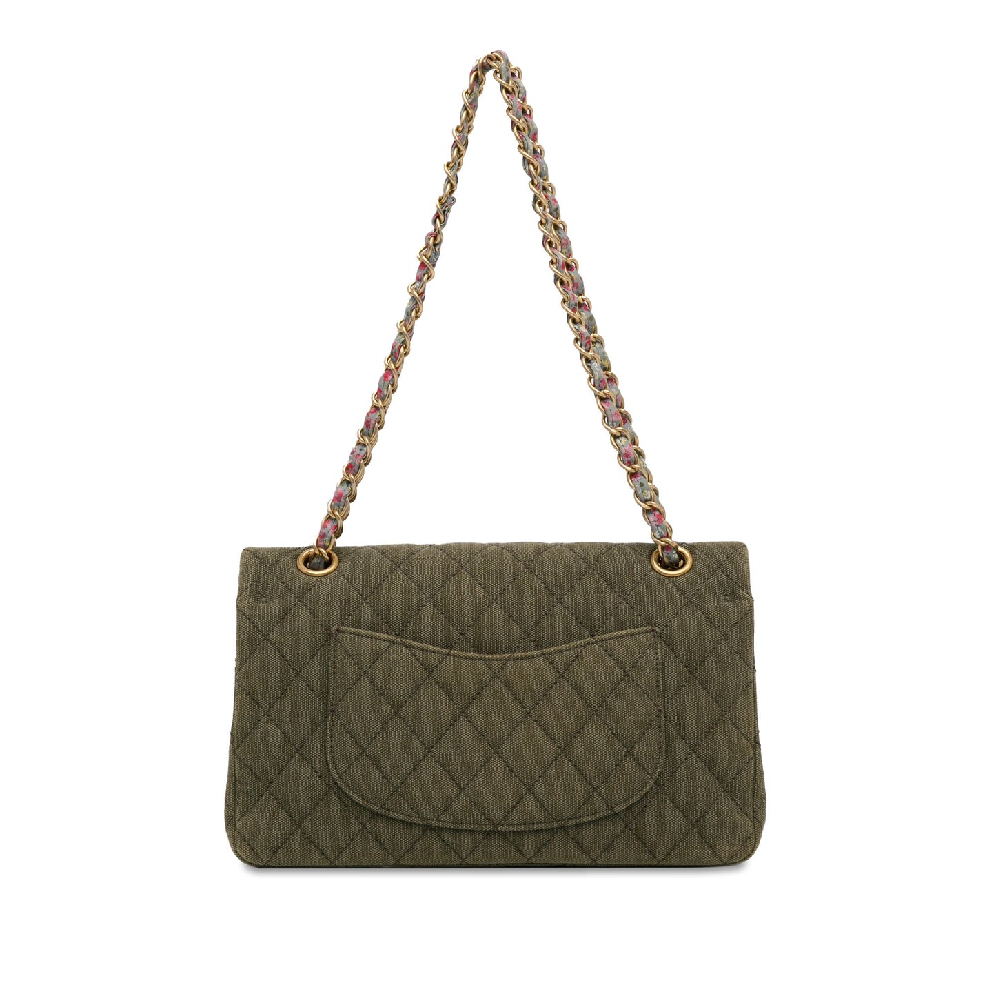 Chanel Classic Double Flap  Paris-Cuba Charms  Medium Green Quilted Canvas