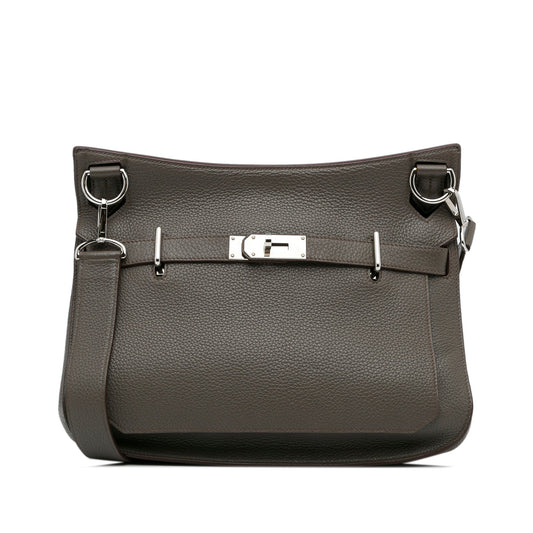 Hermès Jypsiere 34 Grey Clemence Palladium