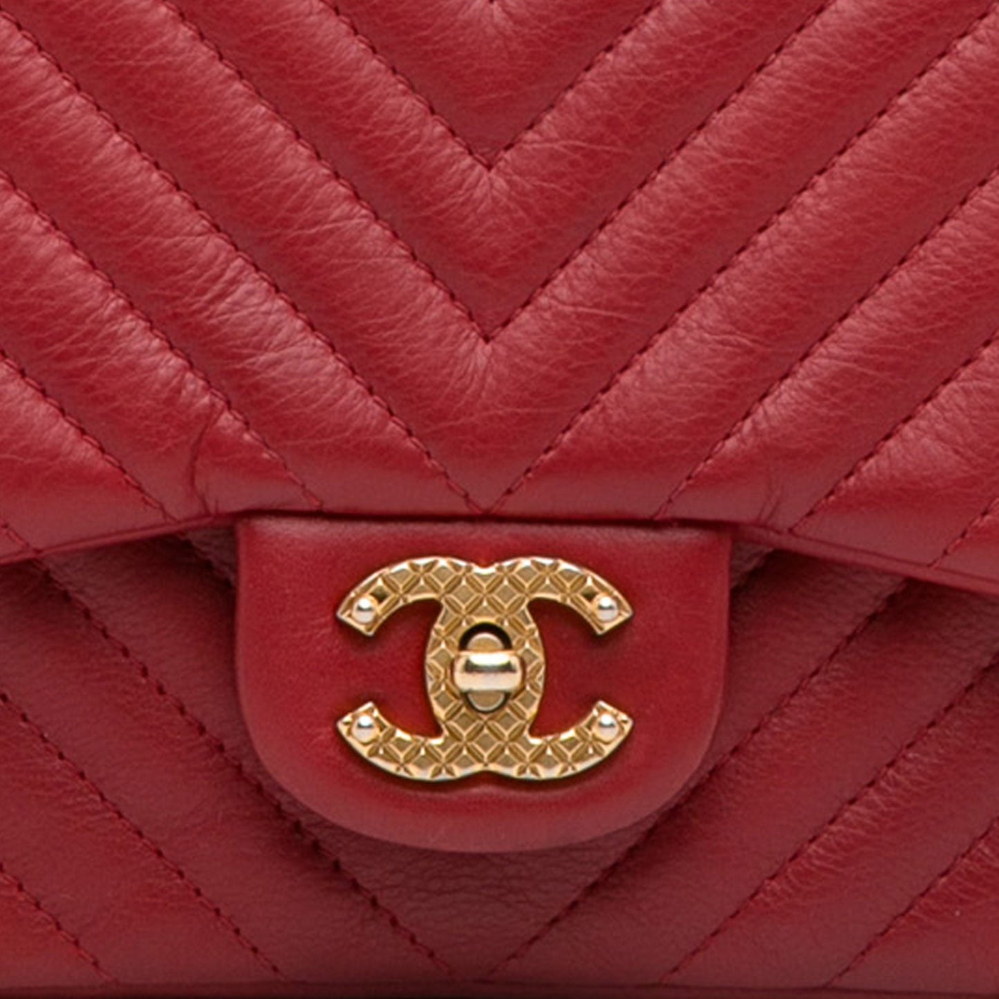 Chanel Rock The Corner Mini Red Calfskin Gold