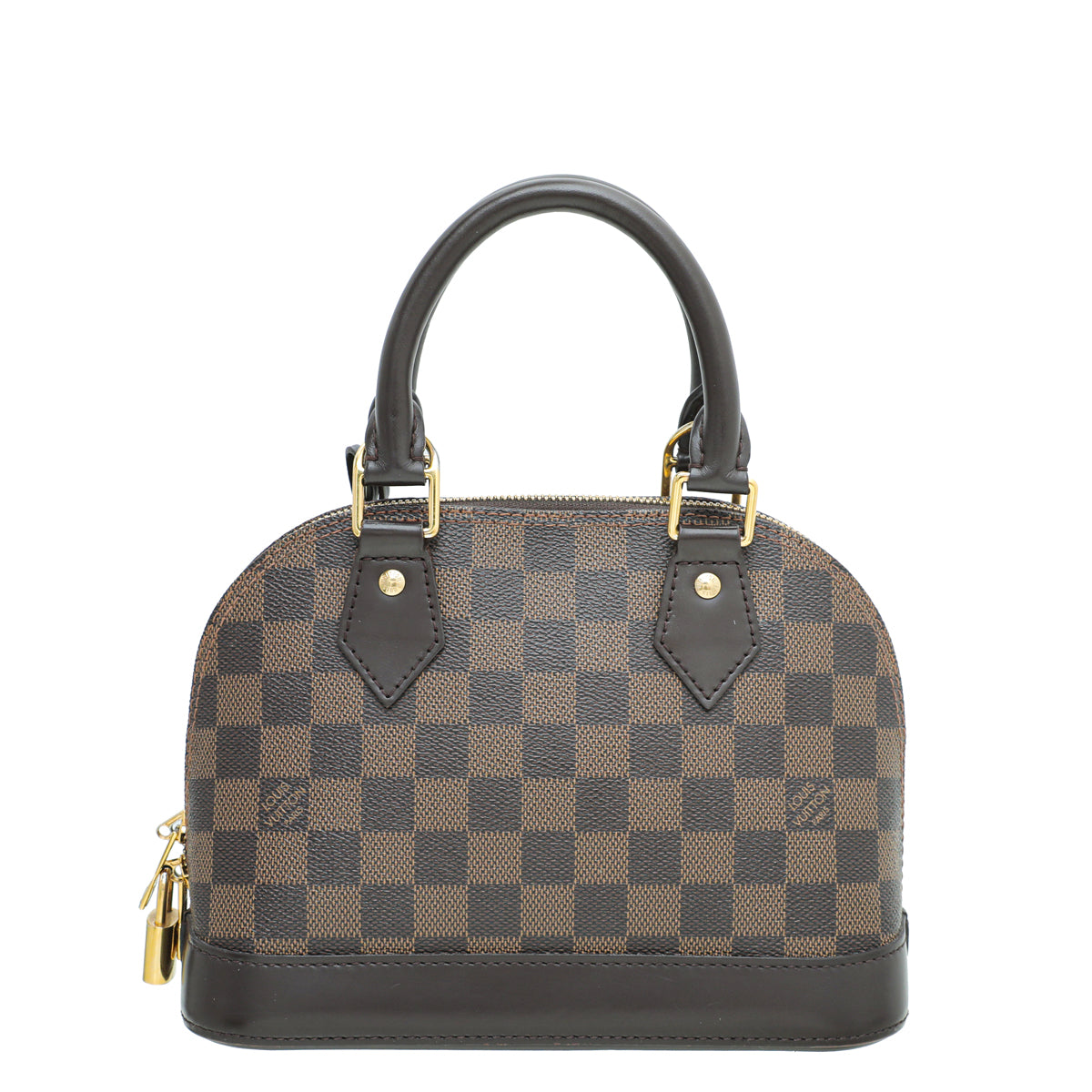 Louis Vuitton Ebene Alma BB Bag W/ MH Initials