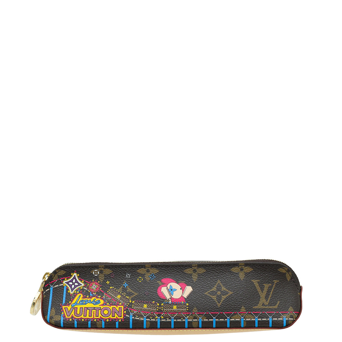 Louis Vuitton Monogram Fuchsia Christmas Animation Pencil Pouch