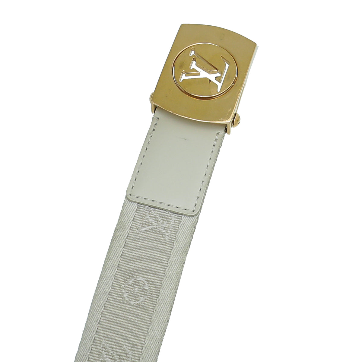 Louis Vuitton White Monogram Fortune Sangle Belt 36