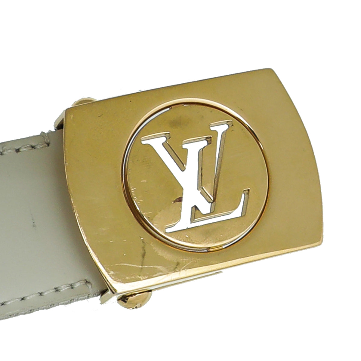 Louis Vuitton White Monogram Fortune Sangle Belt 36