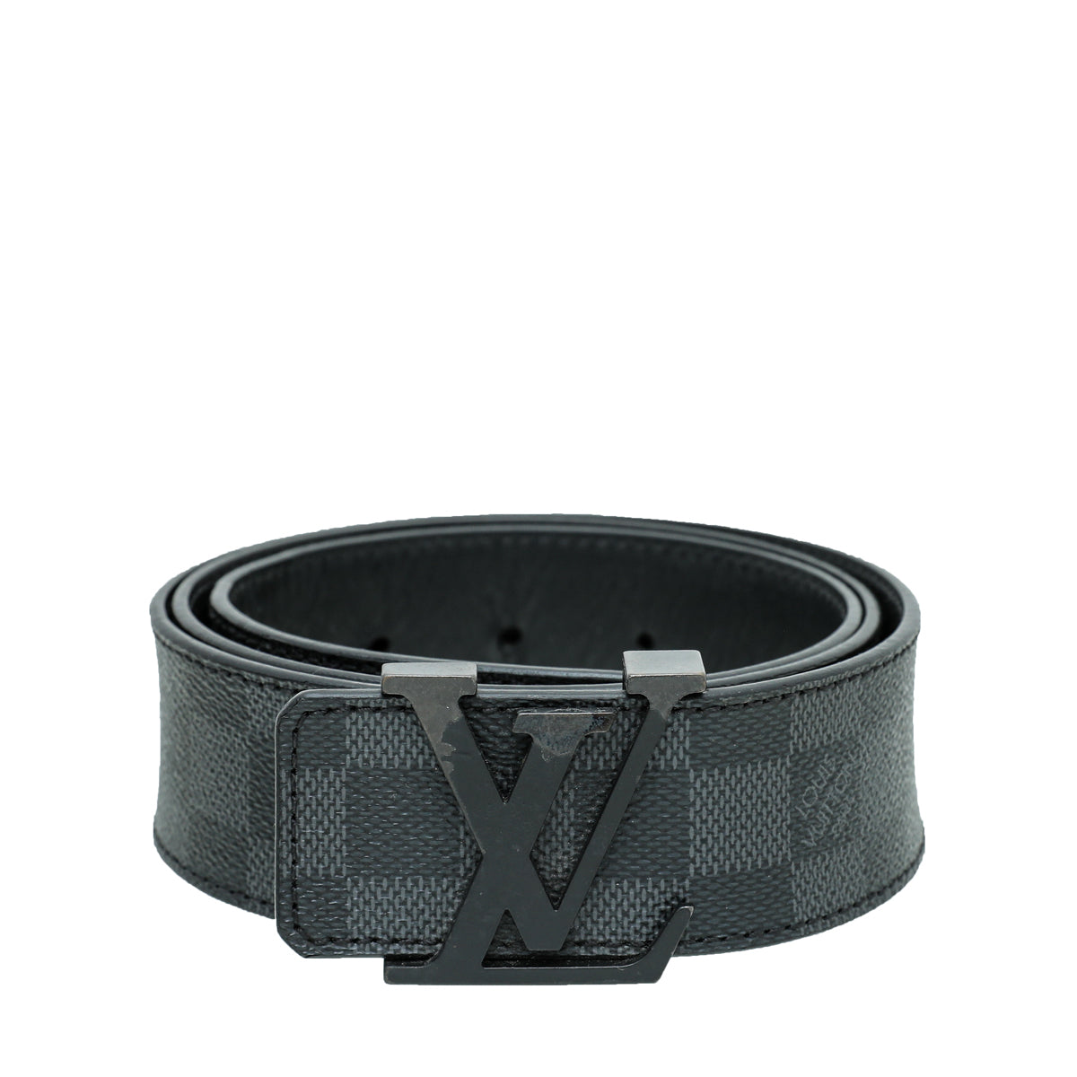 Louis Vuitton Ebene Graphite Initial Belt 38