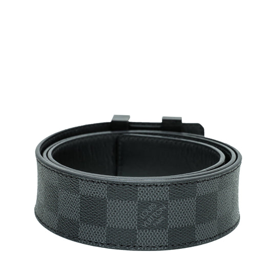 Louis Vuitton Ebene Graphite Initial Belt 38