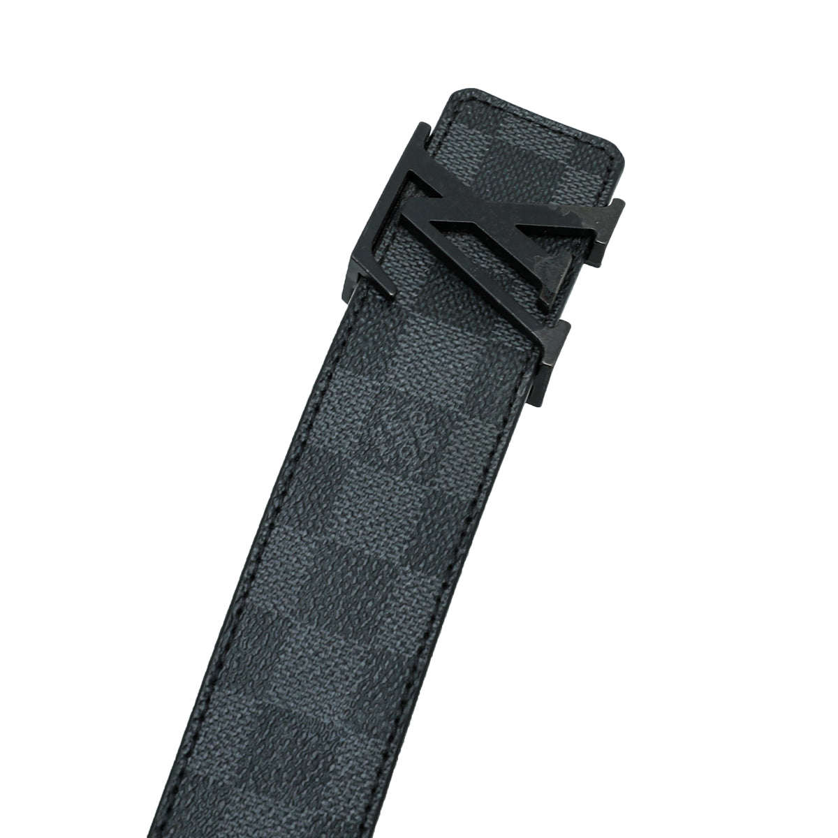 Louis Vuitton Ebene Graphite Initial Belt 38