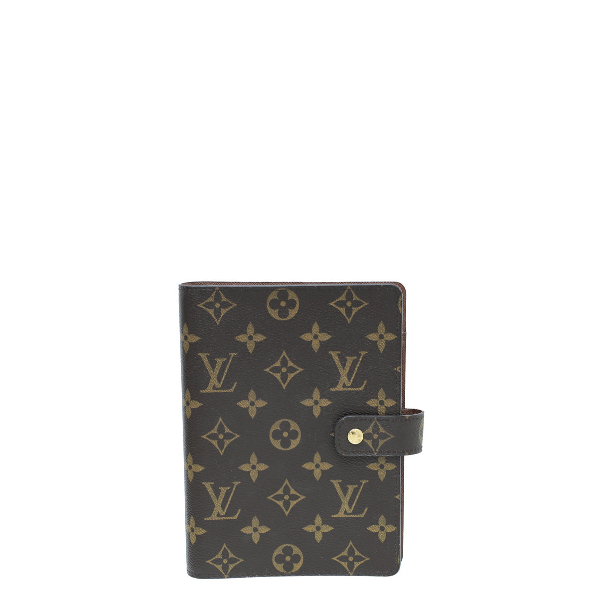 Louis Vuitton Brown Monogram Ring Medium Agenda Cover w/M.M Initials