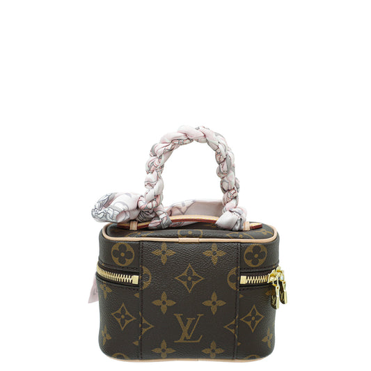 Louis Vuitton Brown Monogram Nice Nano Vanity Case w/Confidential Bandeau