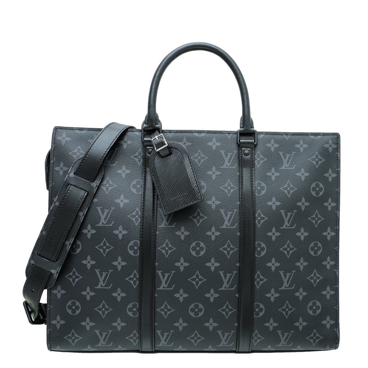 Louis Vuitton Monogram Eclipse Sac Plat Horizontal Zippe Bag