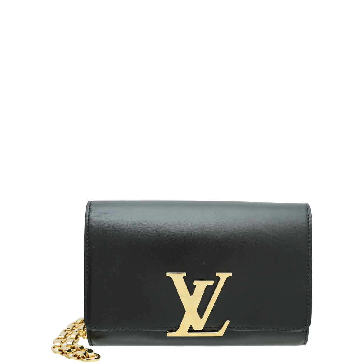 Louis Vuitton Black Louise Matte Chain Clutch