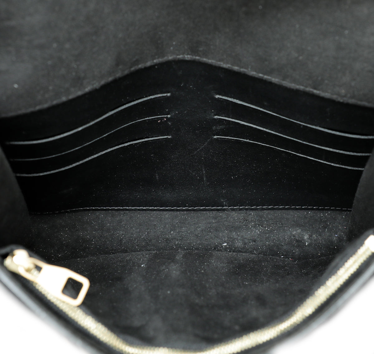 Louis Vuitton Black Louise Matte Chain Clutch