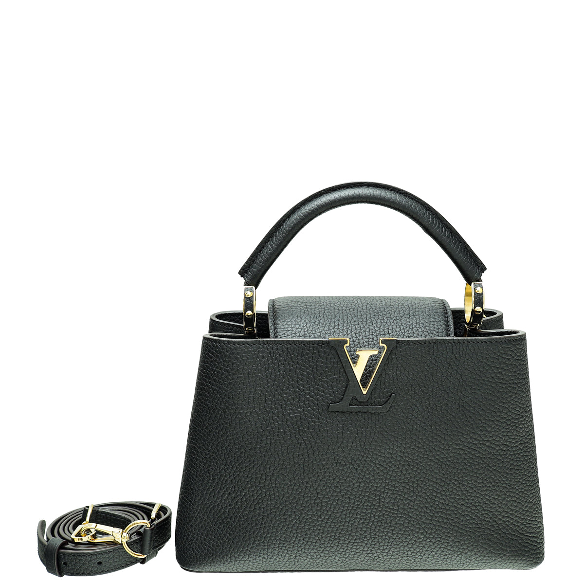 Louis Vuitton Noir Cuir Capucines BB Bag