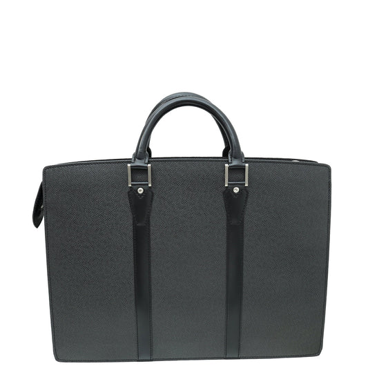 Louis Vuitton Black Lozan Briefcase Bag