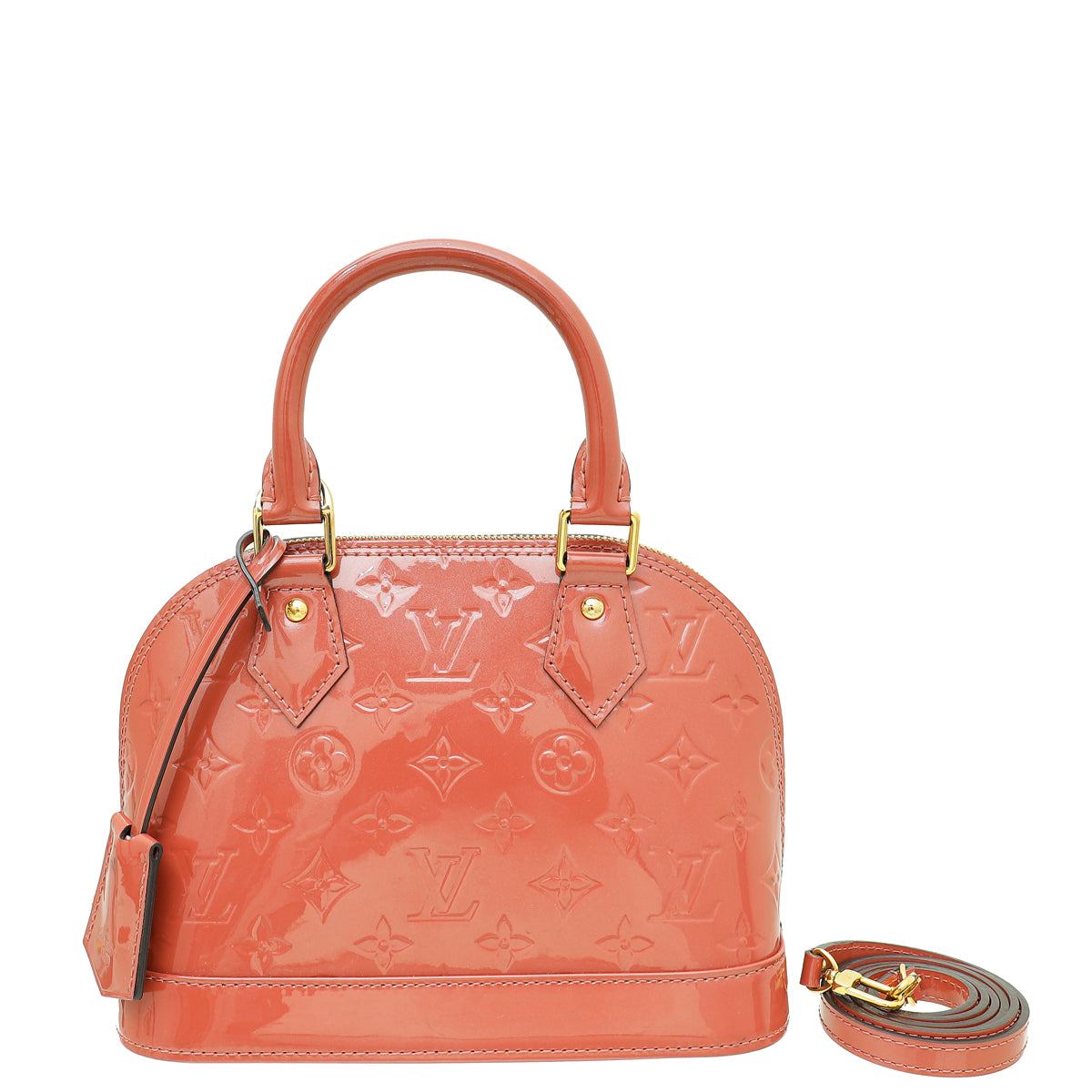 Louis Vuitton Rose Velours Monogram Vernis Alma BB Bag