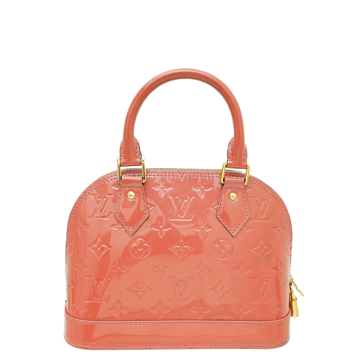 Louis Vuitton Rose Velours Monogram Vernis Alma BB Bag