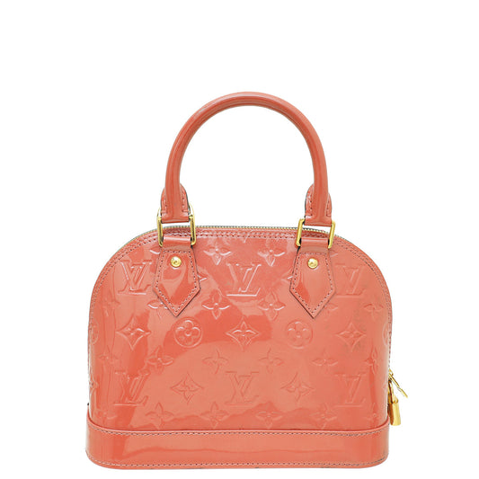 Louis Vuitton Rose Velours Monogram Vernis Alma BB Bag