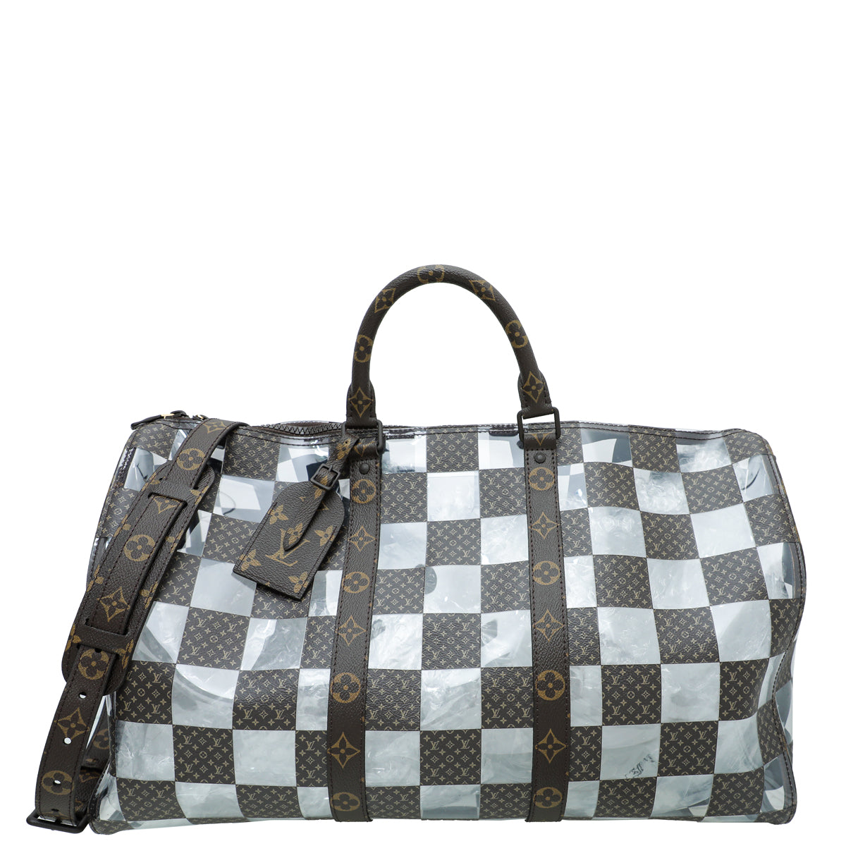 Louis Vuitton Monogram PVC Chess Keepall Bandouliere 50 Bag