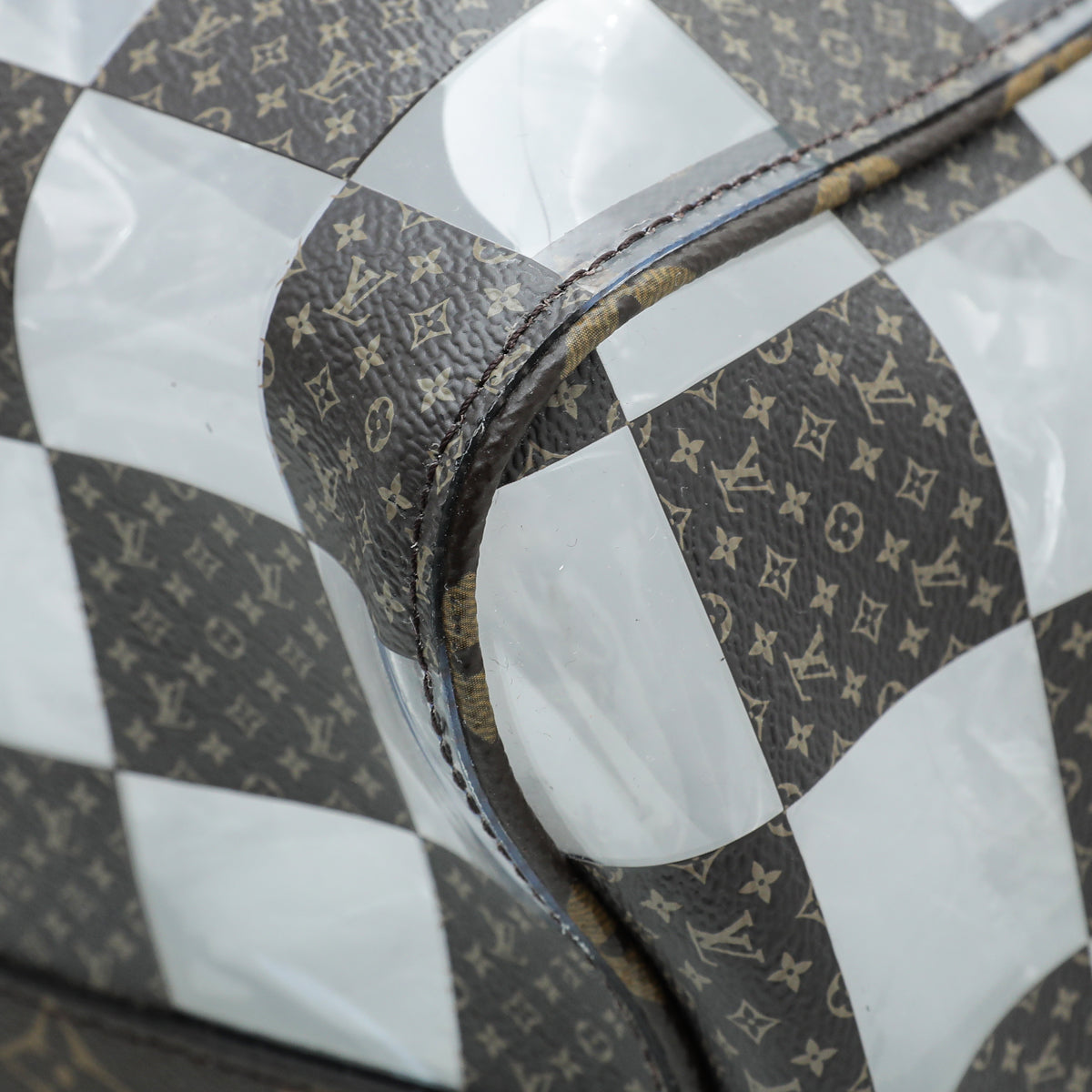 Louis Vuitton Monogram PVC Chess Keepall Bandouliere 50 Bag