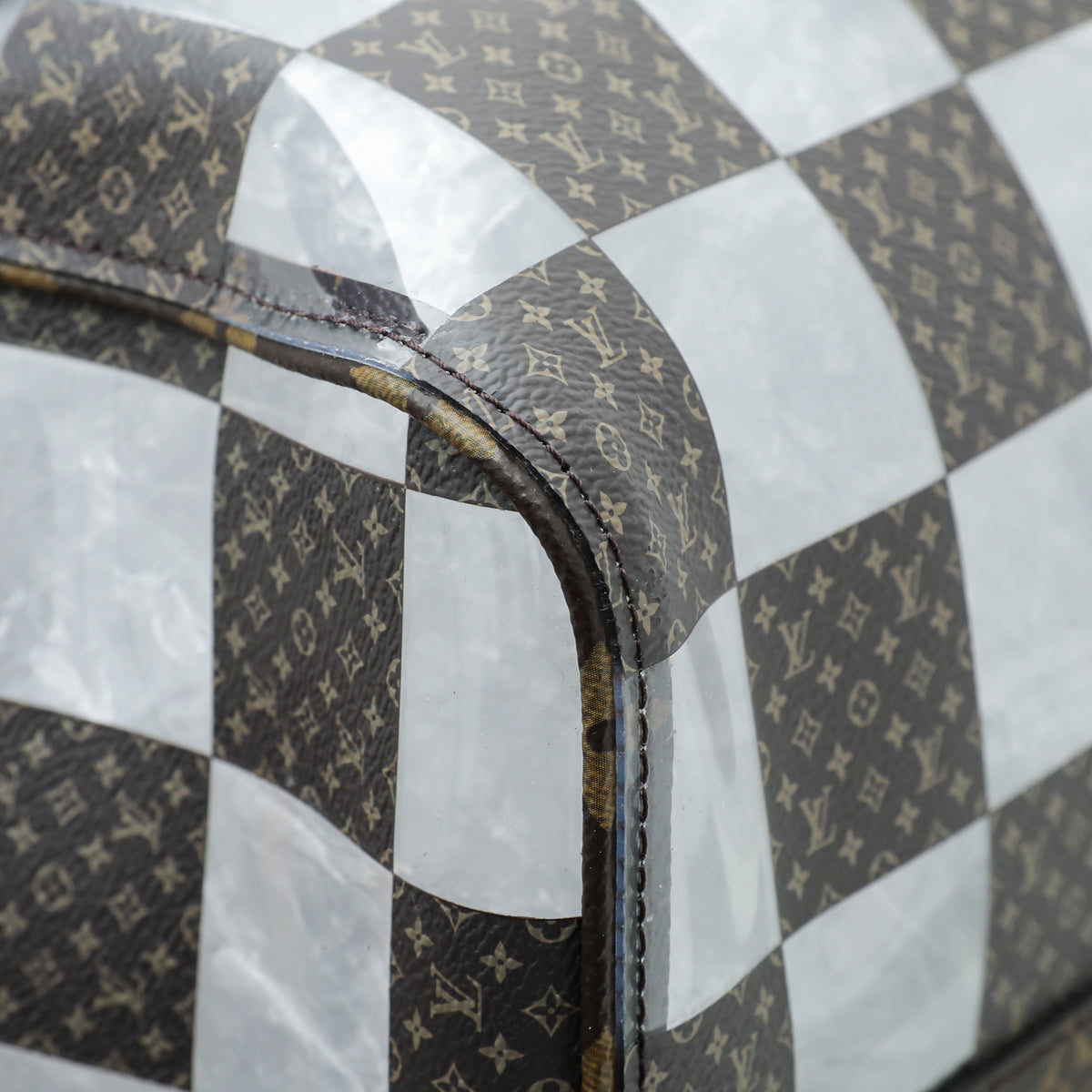 Louis Vuitton Monogram PVC Chess Keepall Bandouliere 50 Bag