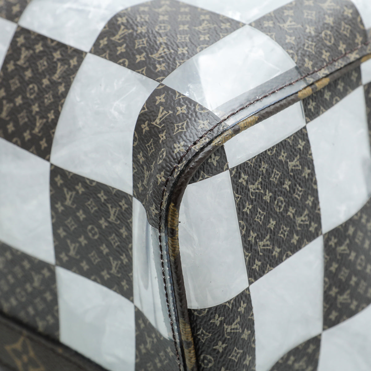 Louis Vuitton Monogram PVC Chess Keepall Bandouliere 50 Bag