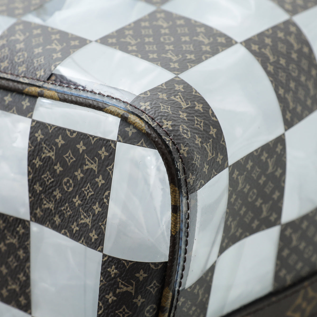 Louis Vuitton Monogram PVC Chess Keepall Bandouliere 50 Bag