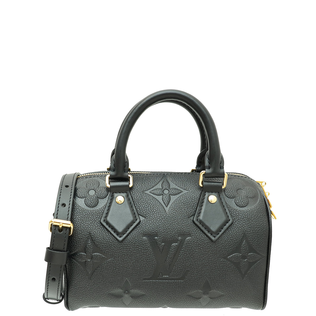 Louis Vuitton Black Monogram Empreinte Speedy 20 Bandouliere Bag