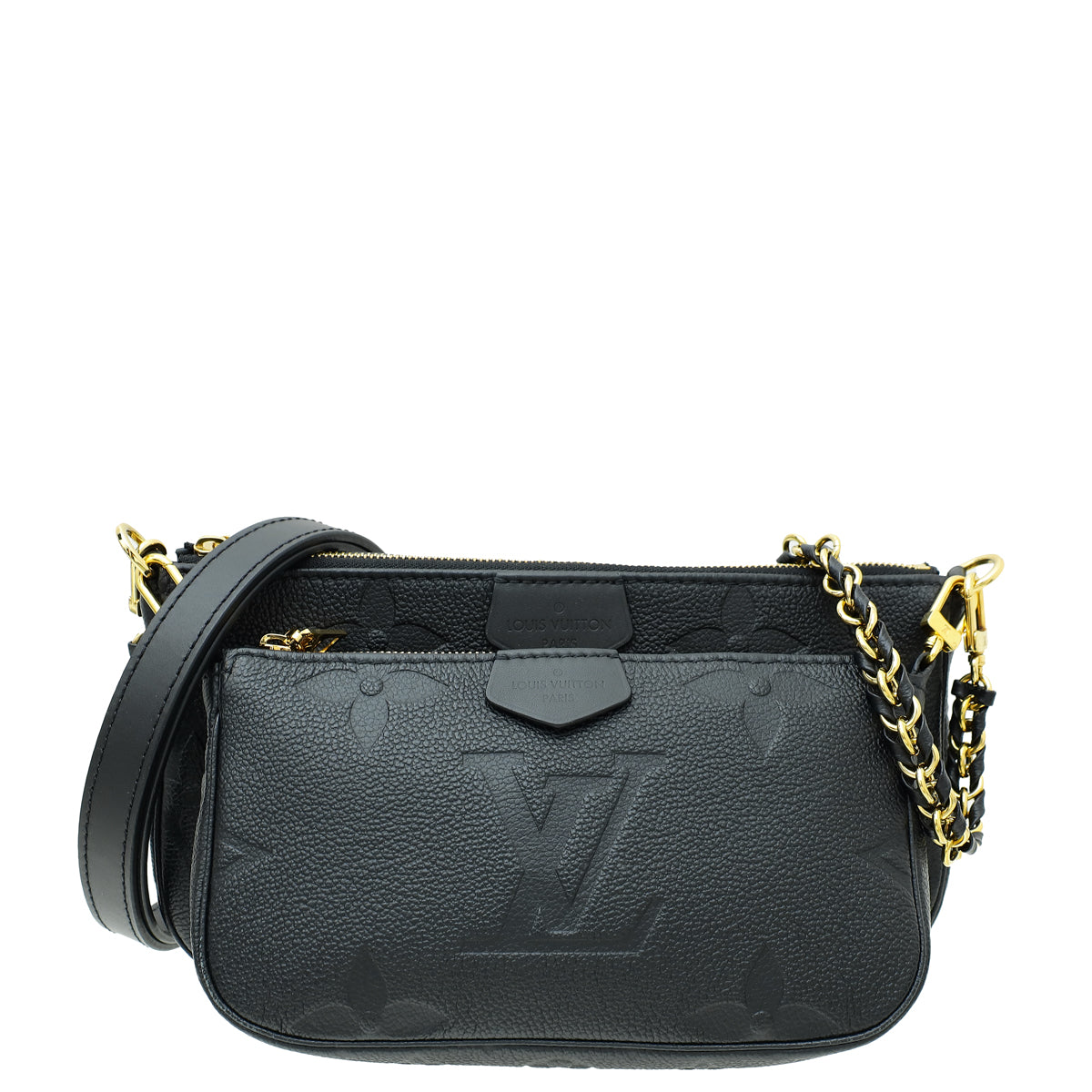 Louis Vuitton Black Monogram Empreinte Multi Pochette Accessories Bag