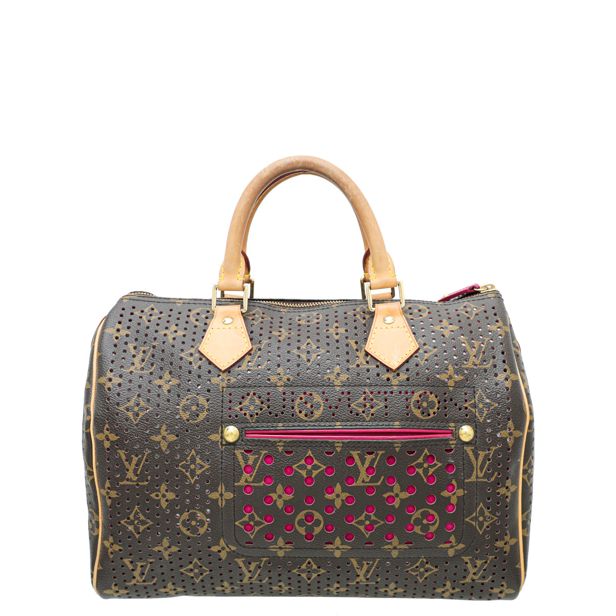 Louis Vuitton Monogram Fuchsia Perforated Speedy 30 Bag