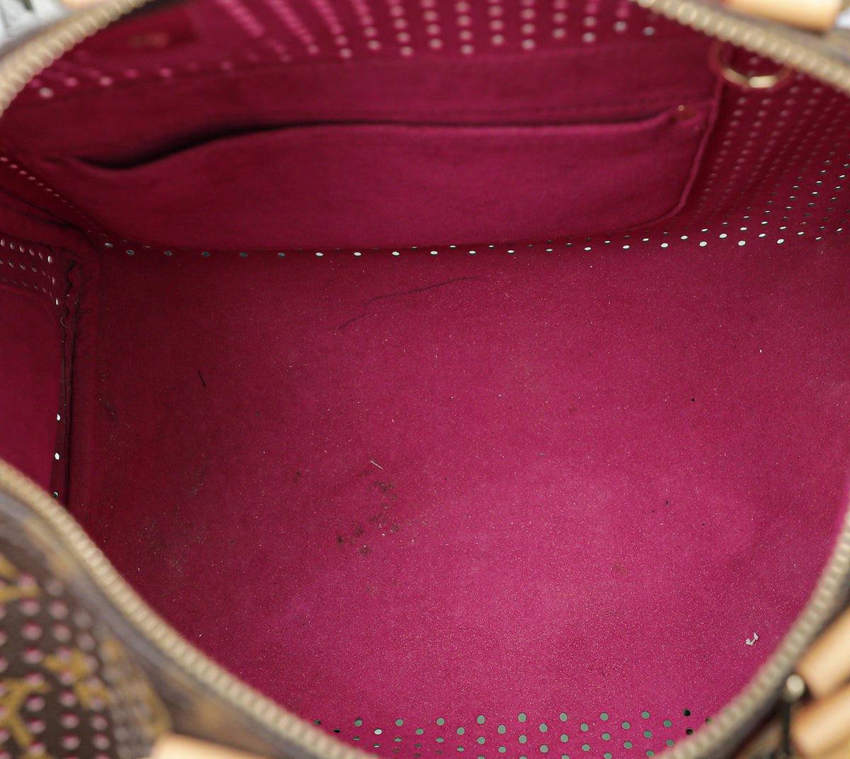 Louis Vuitton Monogram Fuchsia Perforated Speedy 30 Bag