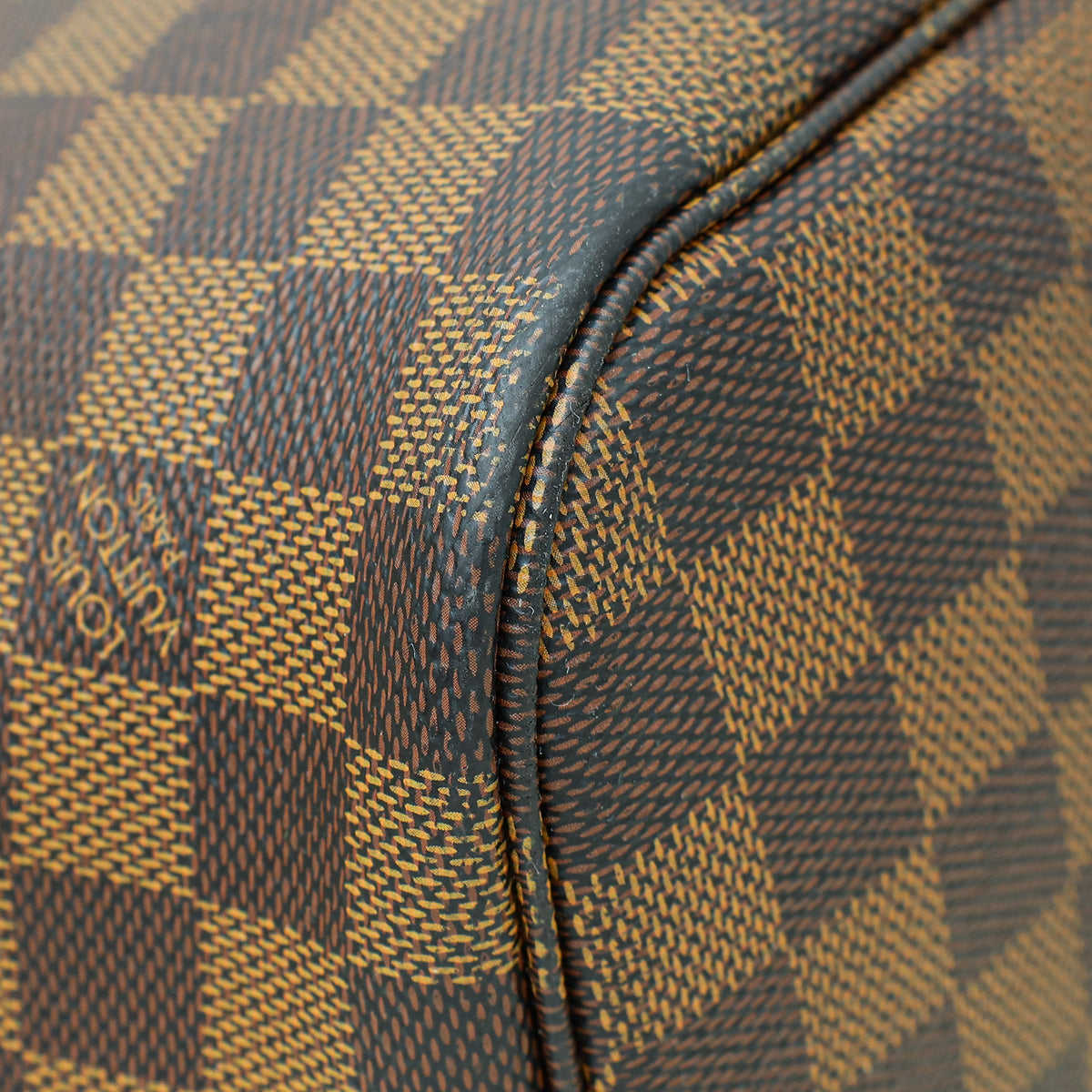 Louis Vuitton Damier Ebene Neverfull MM Bag W/ LMS INITIALS