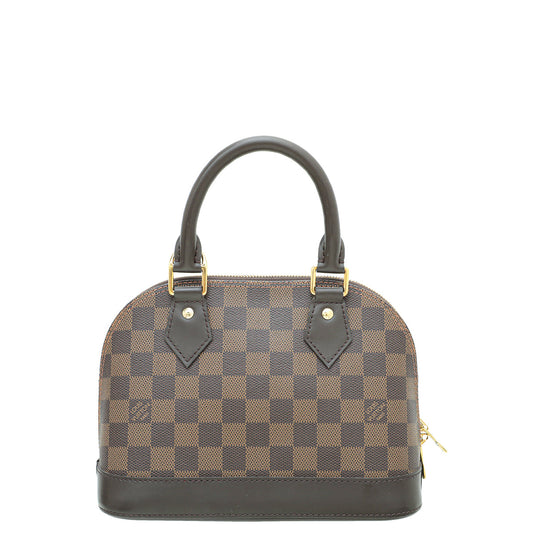 Louis Vuitton Ebene Alma BB Bag W/SM Initials