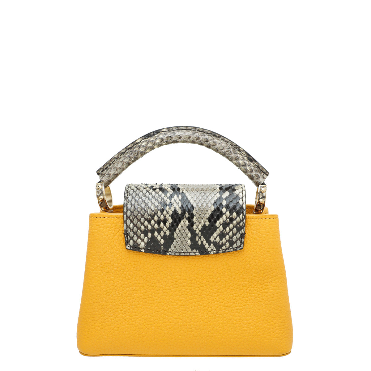 Louis Vuitton Jaune D'or Python Capucine Mini Bag