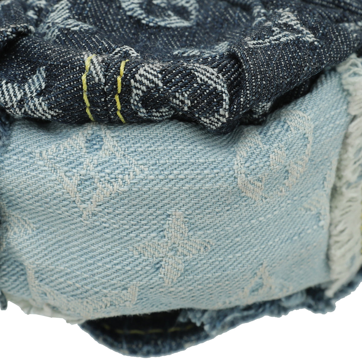 Louis Vuitton Blue Monogram Denim Patchwork Pouchy Bag