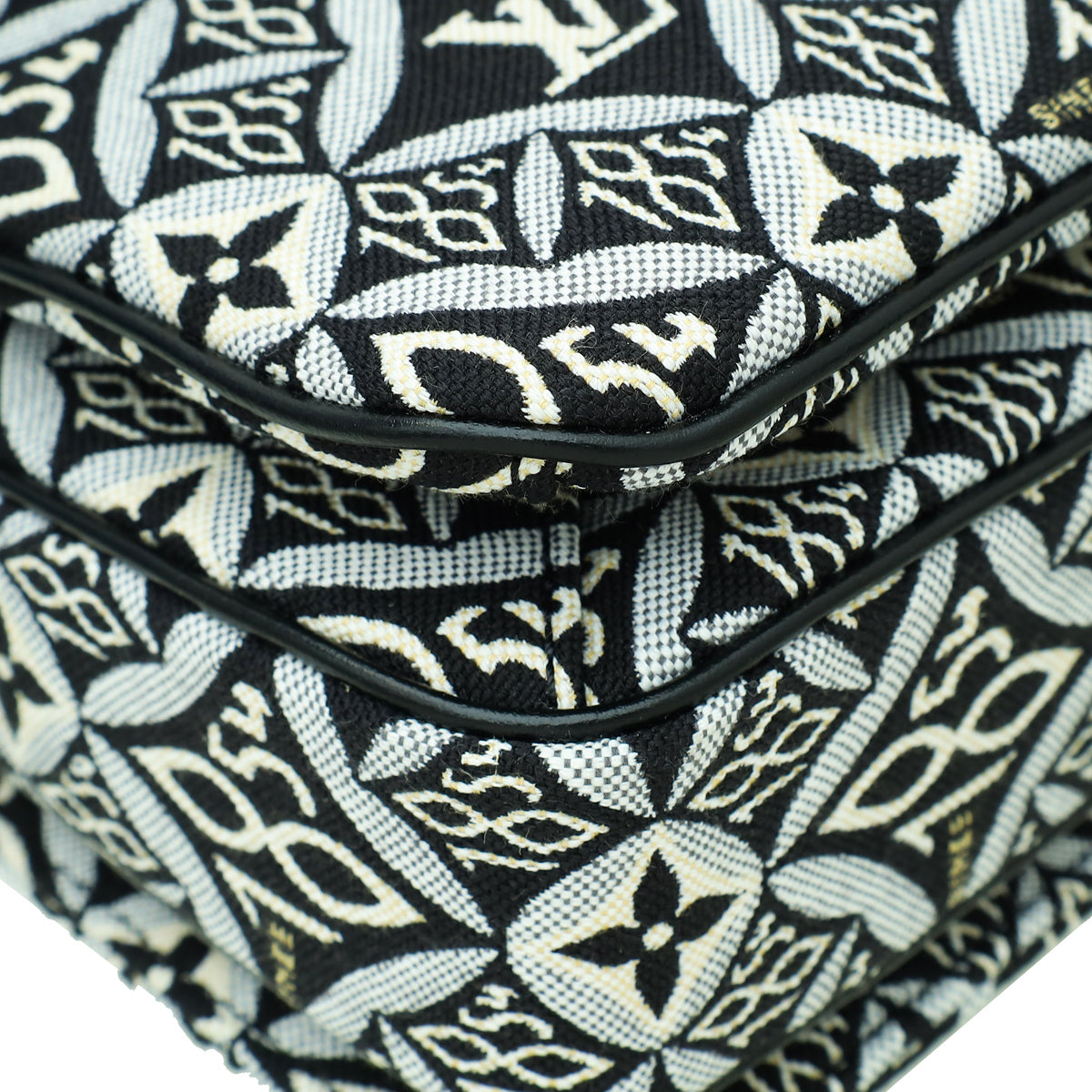 Since Gris 1854 Pochette Metis Jacquard Textile Bag