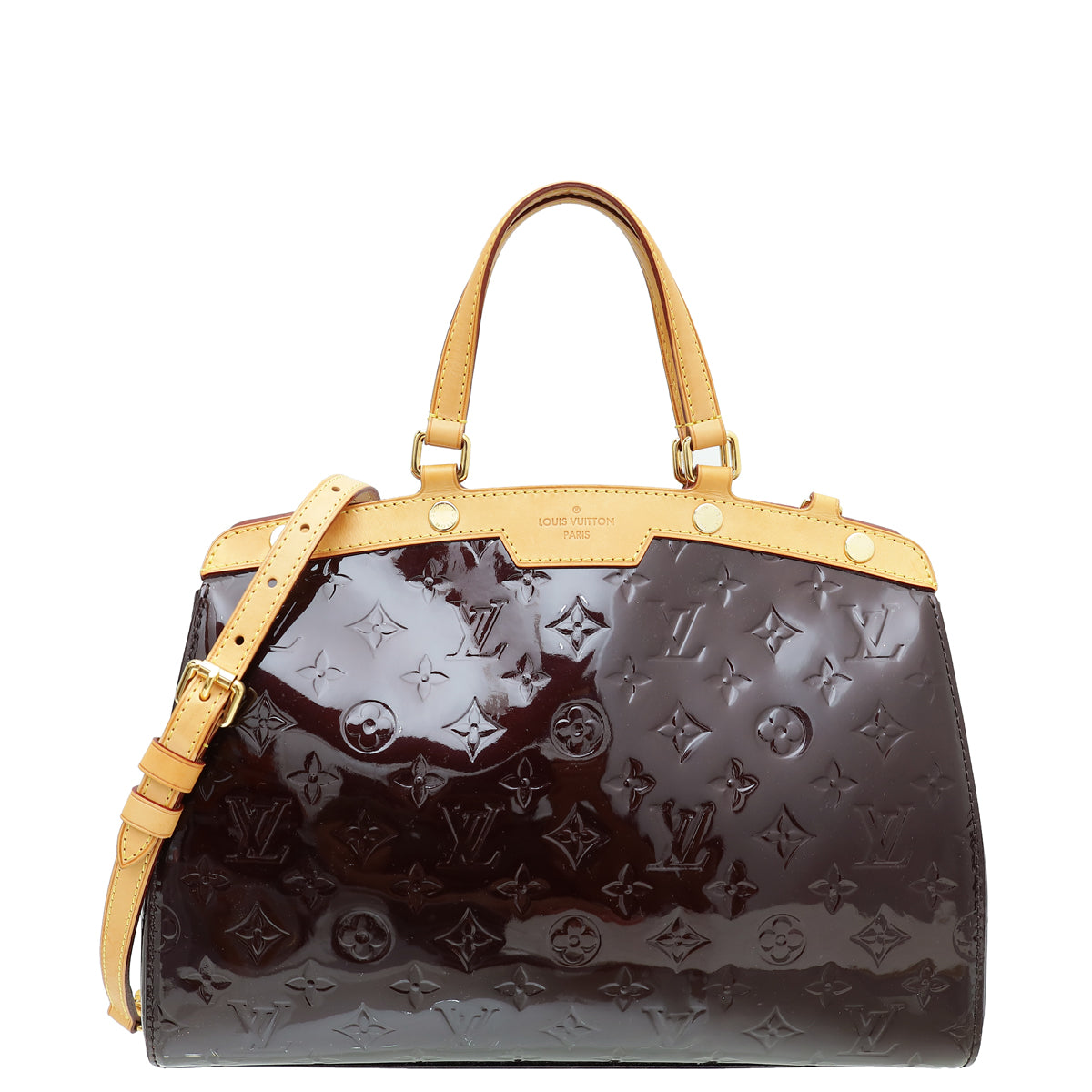 Louis Vuitton Amarante Monogram Vernis Brea MM Bag