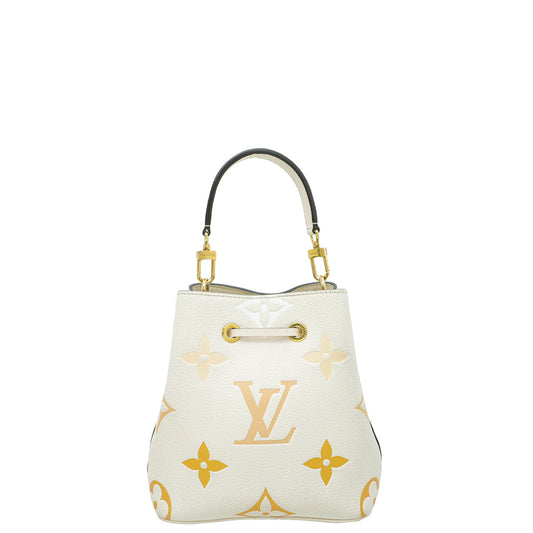 Louis Vuitton Cream Saffron Empreinte Monogram Giant By The Pool NéoNoé BB Bag