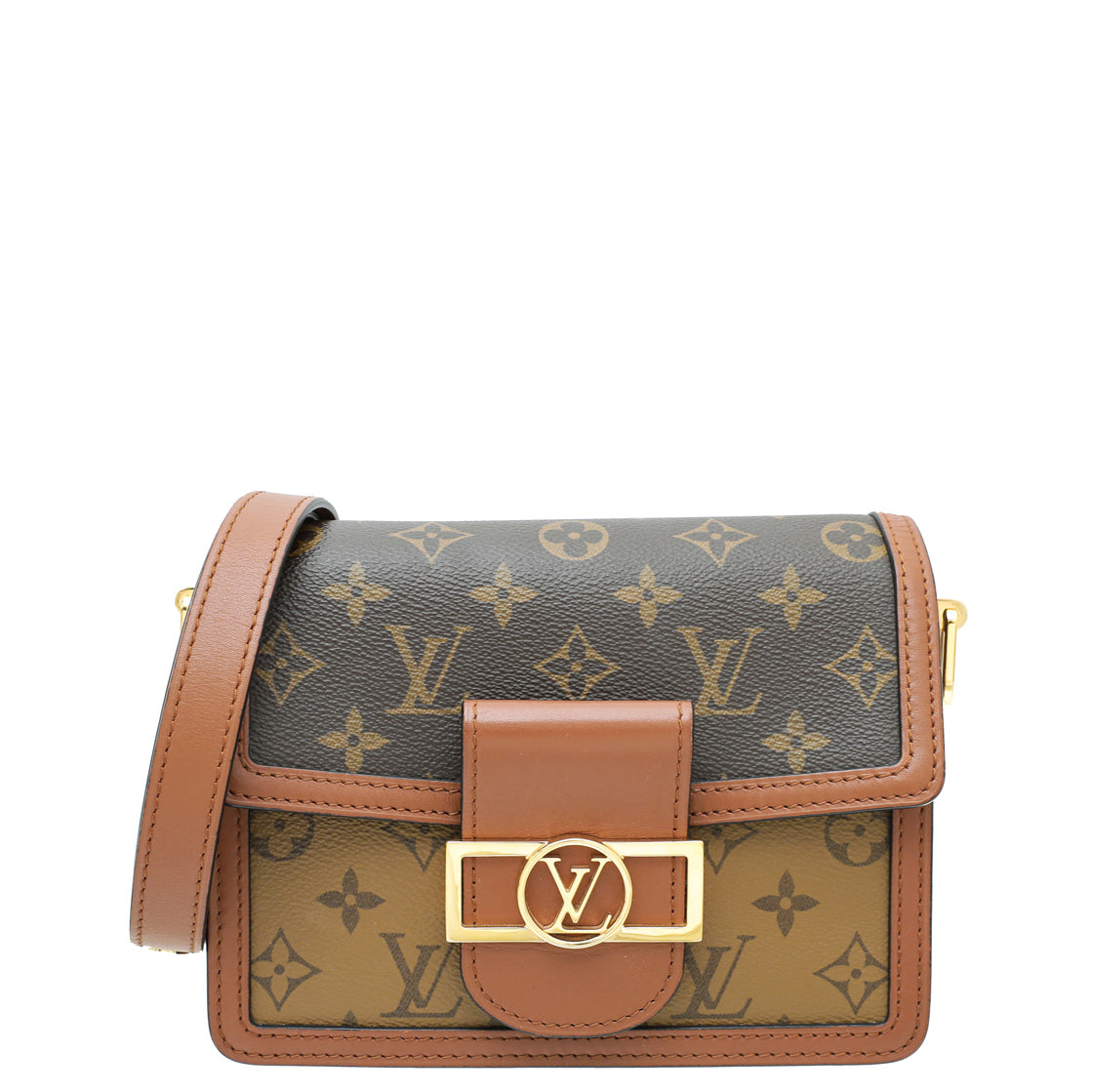 Louis Vuitton Brown Monogram Reverse Mini Dauphine Bag