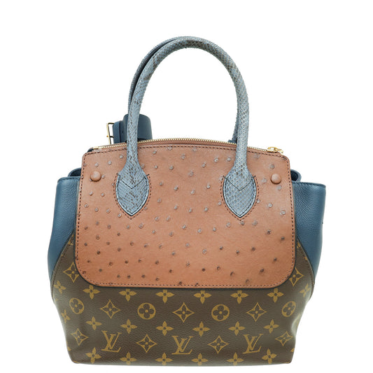 Louis Vuitton Bicolor Exotique Monogram Ostrich Python Majestueux PM Bag