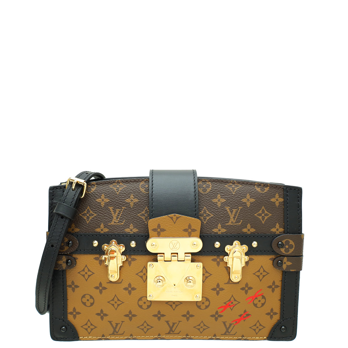 Louis Vuitton Bicolor Monogram Reverse Trunk Clutch Bag