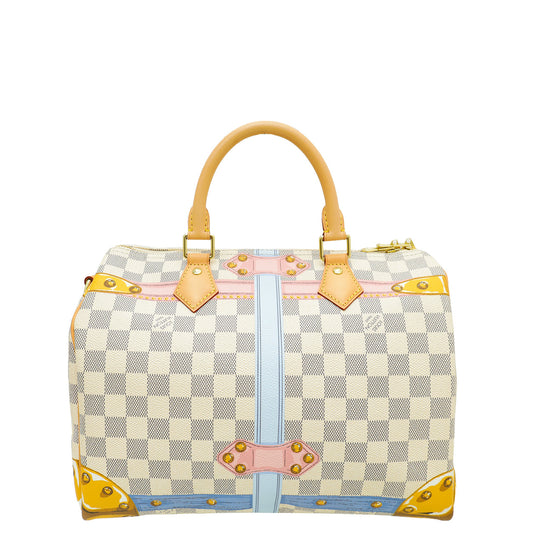 Louis Vuitton Azur Summer Trunks Speedy Bandouliere 30 Bag