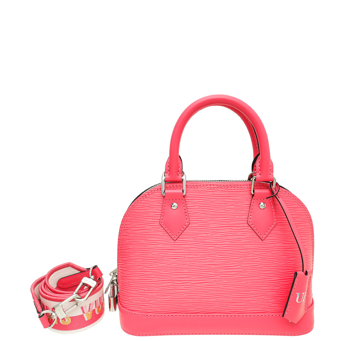 Louis Vuitton Dragon Fruit Pink Alma BB Sporty Bag With UP Initials