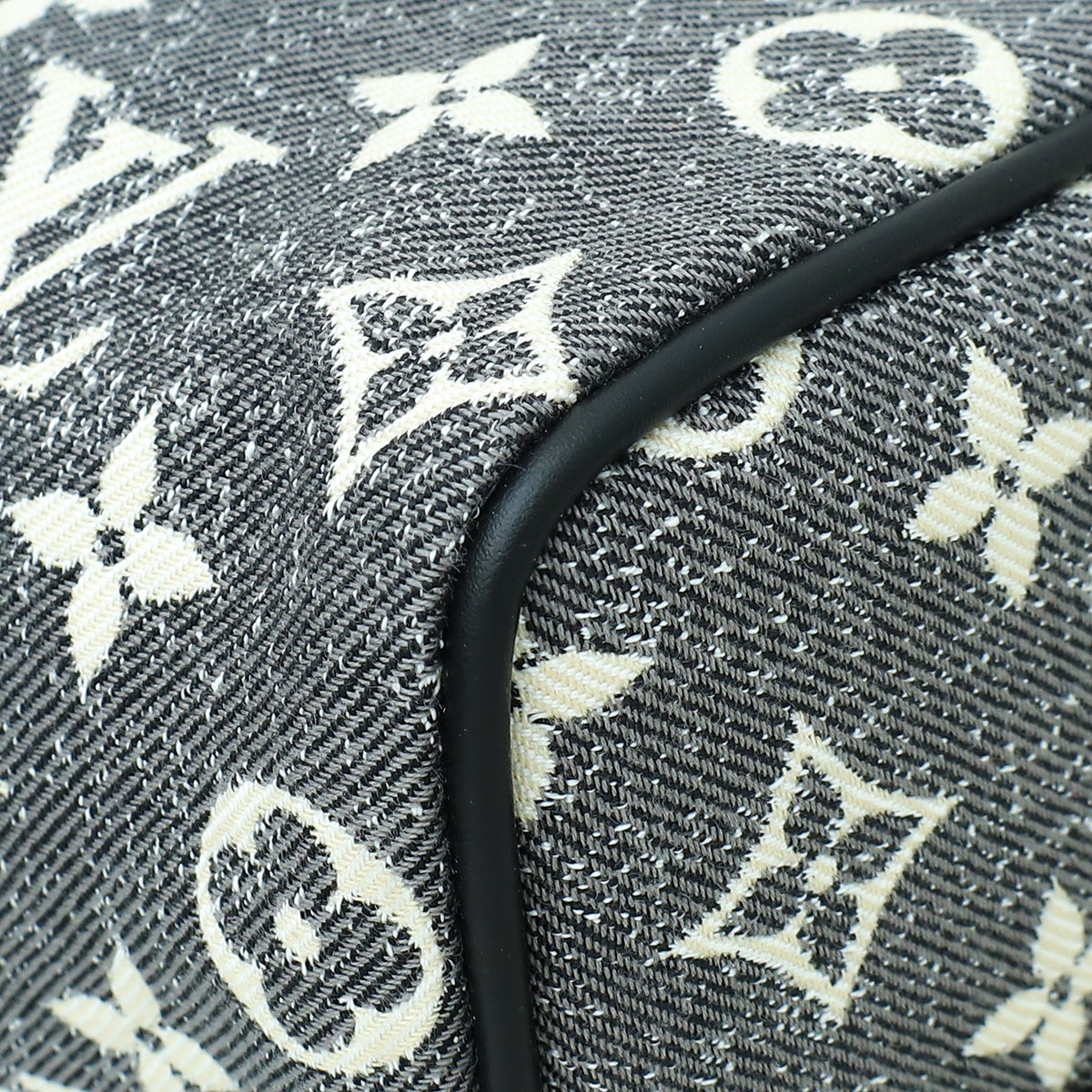 Louis Vuitton Black Ltd. Ed. Monogram Denim Speedy Bandouliere 25 Bag