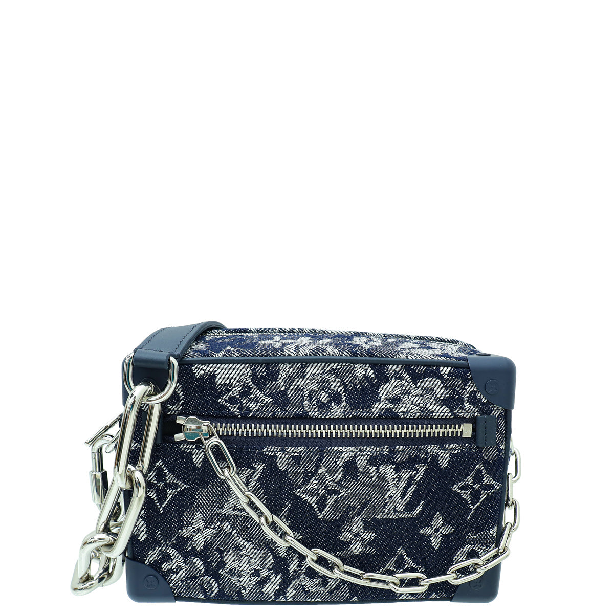 Louis Vuitton Blue Monogram Tapestry Mini Soft Trunk