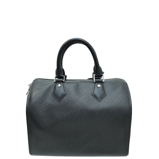 Louis Vuitton Black Speedy Bandouliere 25 Bag