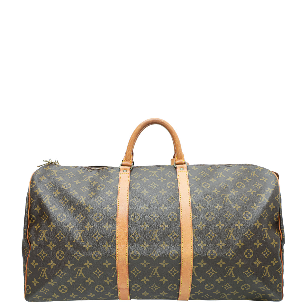 Louis Vuitton Brown Monogram Keepall 55 Bag