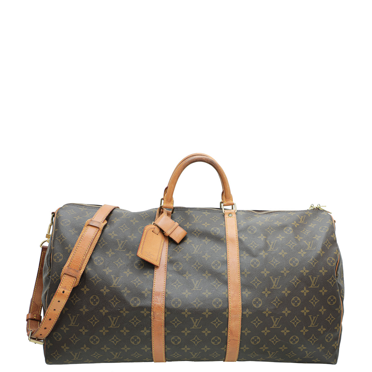 Louis Vuitton Brown Monogram Keepall Bandouliere 60 Bag